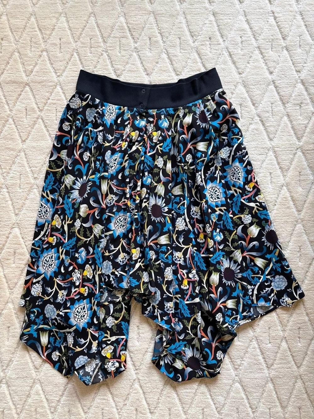 JW Anderson 100% silk asymmetrical skirt